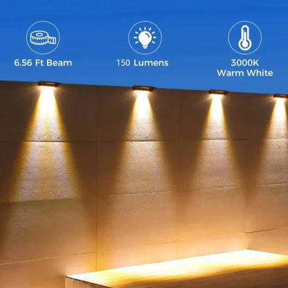Outdoor Garden Pathway Lights Solar Powered 2-Pack with Dusk-to-Dawn Sensor Waterproof IP44 Dimmable LED Landscape Accent Lighting for Patio
