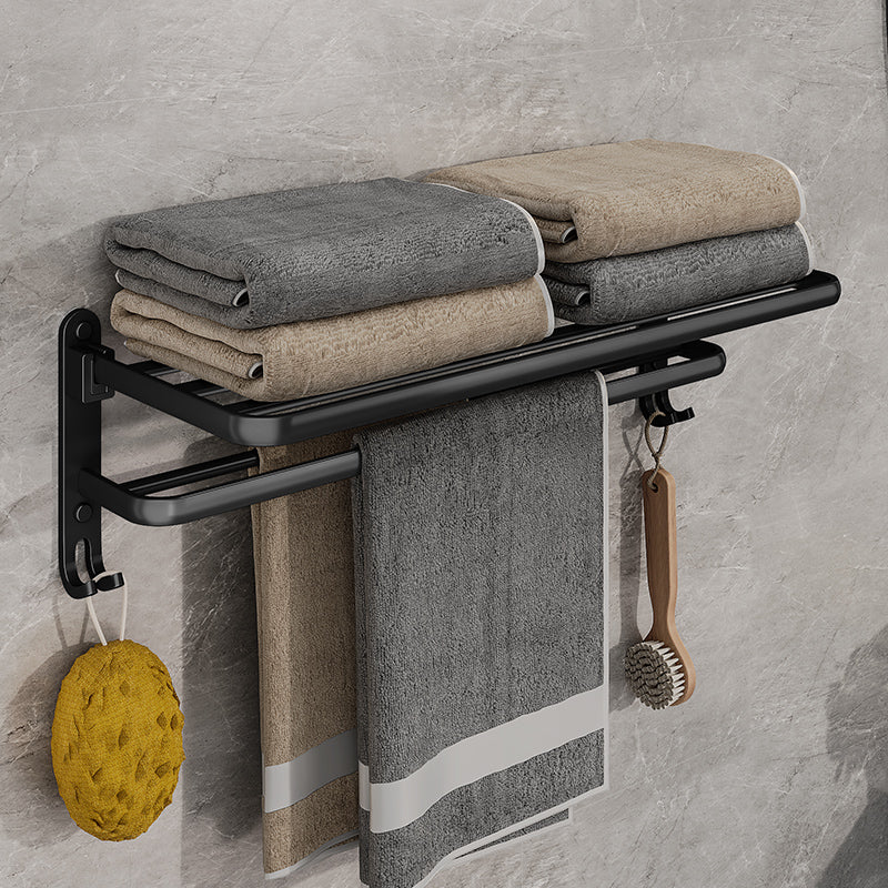 Talon Towel Rack - Collapsible Steel, Matte Black Towel Storage