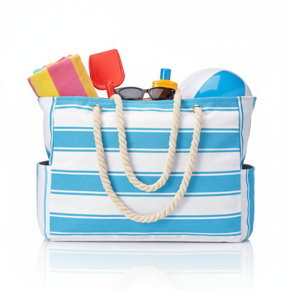 Sable Beach Bag - Large Waterproof Polyester Tote, Spacious Design for Women