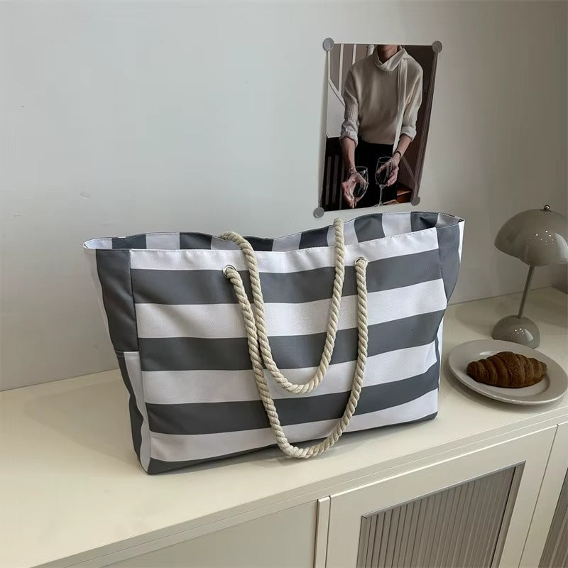 Sable Beach Bag - Large Waterproof Polyester Tote, Spacious Design for Women