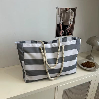 Sable Beach Bag - Large Waterproof Polyester Tote, Spacious Design for Women