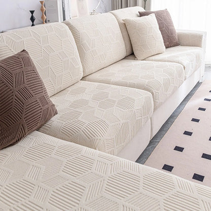 Sable Sofa Cover - Water-Resistant Jacquard, Pet-Friendly Couch Slipcover