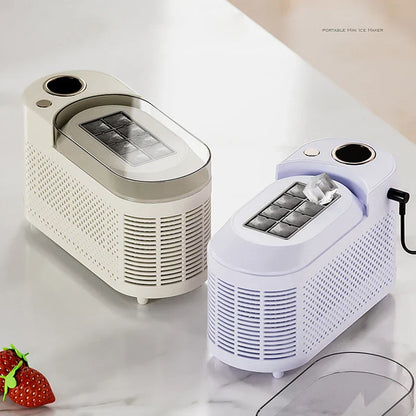 Countertop Ice Maker Machine 120W Rapid Cube Production Portable Travel Bar Office Kitchen Caravan Camping Beverage Chilling Appliance Light