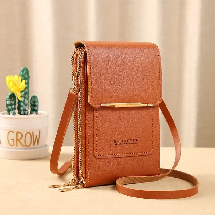Sac bandoulière compact anti-RFID pour femme avec compartiment étanche pour téléphone, idéal pour les voyages