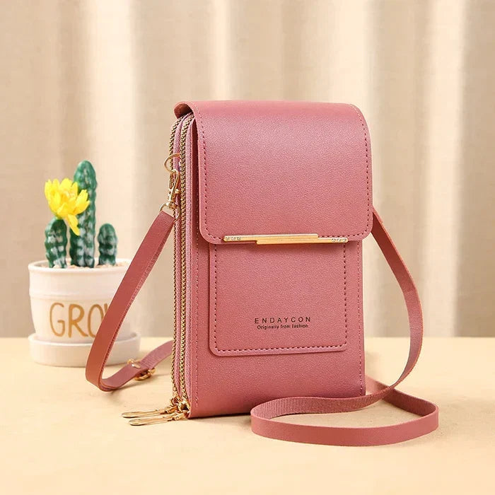 Sac bandoulière compact anti-RFID pour femme avec compartiment étanche pour téléphone, idéal pour les voyages