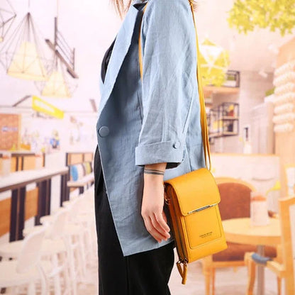 Sac bandoulière compact anti-RFID pour femme avec compartiment étanche pour téléphone, idéal pour les voyages