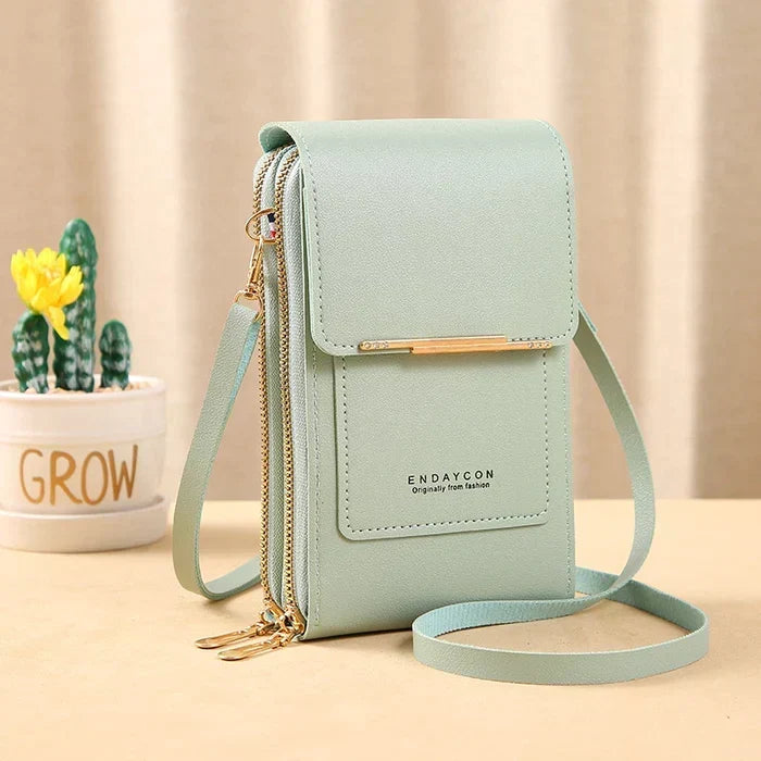 Sac bandoulière compact anti-RFID pour femme avec compartiment étanche pour téléphone, idéal pour les voyages