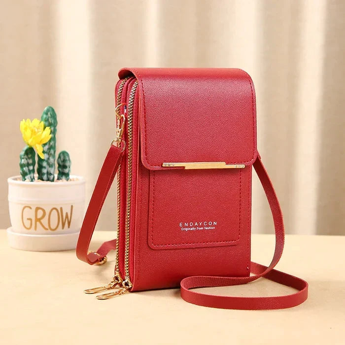 Sac bandoulière compact anti-RFID pour femme avec compartiment étanche pour téléphone, idéal pour les voyages