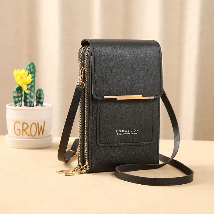 Sac bandoulière compact anti-RFID pour femme avec compartiment étanche pour téléphone, idéal pour les voyages