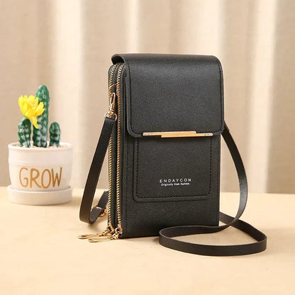 Sac bandoulière compact anti-RFID pour femme avec compartiment étanche pour téléphone, idéal pour les voyages