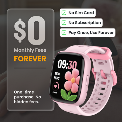 SafeWatch Kids | Montre connectée GPS pour enfants avec suivi de santé et jeux | Étanche IP68 pour un mode de vie actif