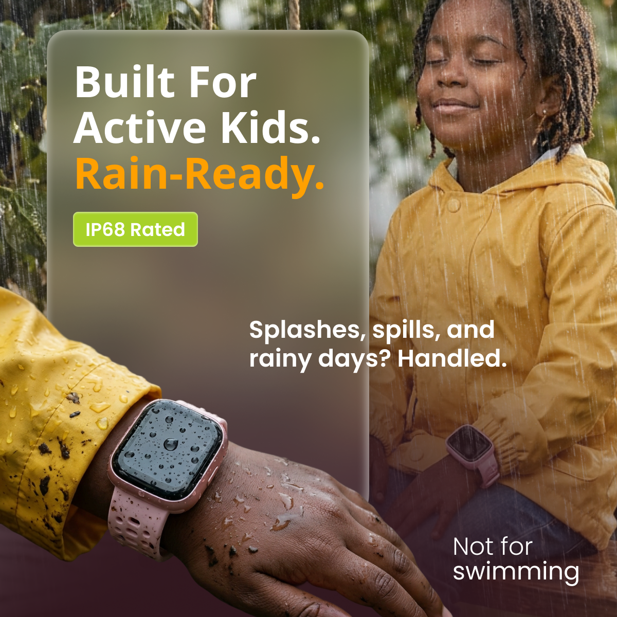 SafeWatch Kids | Montre connectée GPS pour enfants avec suivi de santé et jeux | Étanche IP68 pour un mode de vie actif