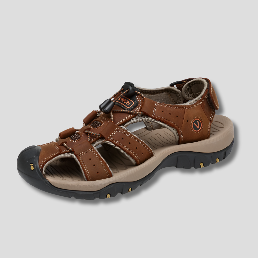 Men's Adjustable Comfort Sandals with Arch Support & Low Heel for Daily Wear & Walking