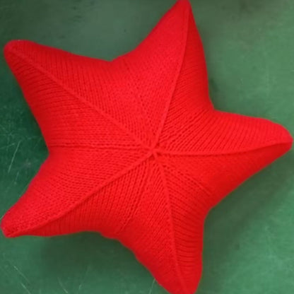 Sandy Cushion - Hand-Knitted, Nautical Starfish Design