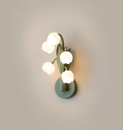 Orchid-Inspired Decorative Sconce with Adjustable Color Lighting for Bedroom Living Room Bathroom Modern Nature Accent Wall Mount Metal Fixt