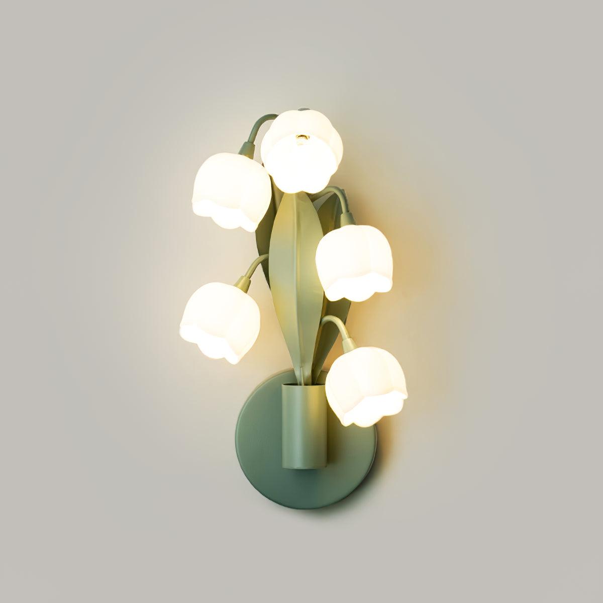 Orchid-Inspired Decorative Sconce with Adjustable Color Lighting for Bedroom Living Room Bathroom Modern Nature Accent Wall Mount Metal Fixt