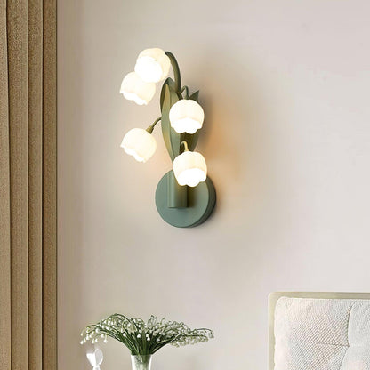Orchid-Inspired Decorative Sconce with Adjustable Color Lighting for Bedroom Living Room Bathroom Modern Nature Accent Wall Mount Metal Fixt