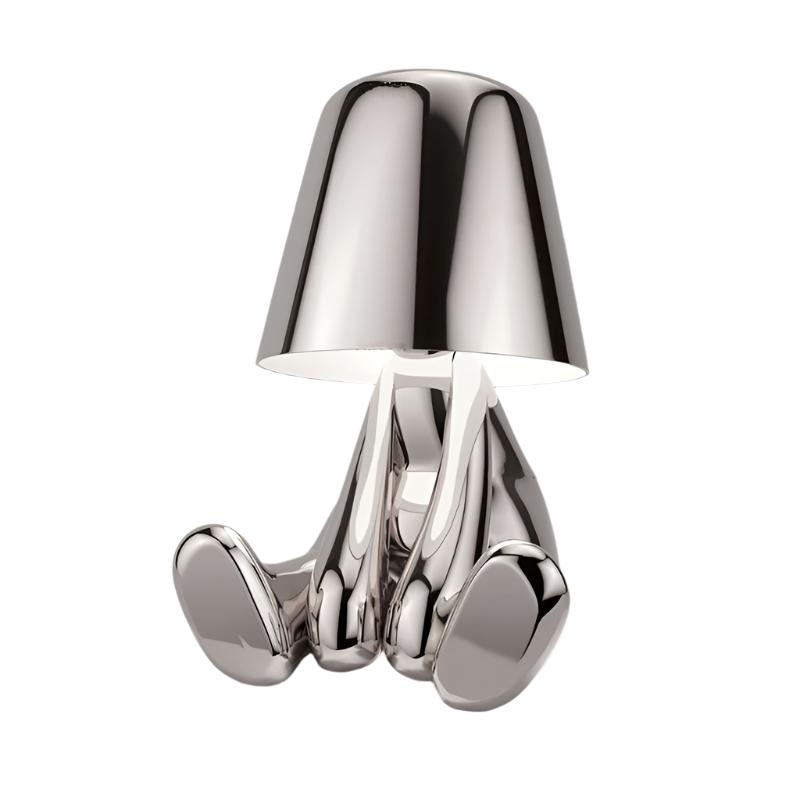 Lampe de bureau LED sans fil avec variateur tactile – Lampe de chevet rechargeable pour chambre à coucher, 23 cm de haut, éclairage d'ambiance portable à lumière chaude avec USB-C