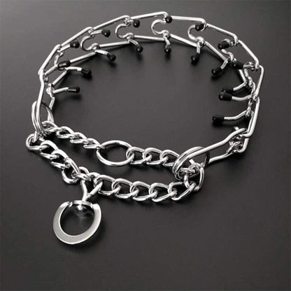 Prong Training Collar for Dogs with Rubber-Tipped Pins – Adjustable No-Pull Design for Leash Training & Behavior Control