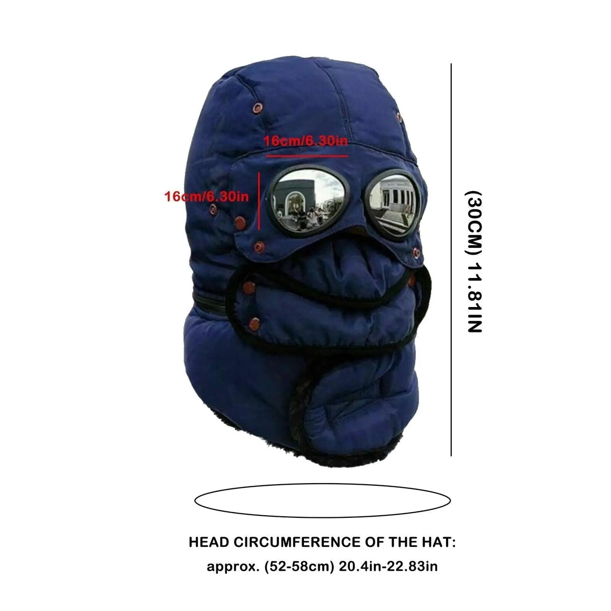 Bonnet thermique avec protection faciale coupe-vent