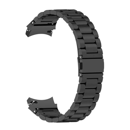 Leather & Steel Smartwatch Strap for Galaxy Watch 5 – Adjustable Wristband in Multiple Finishes