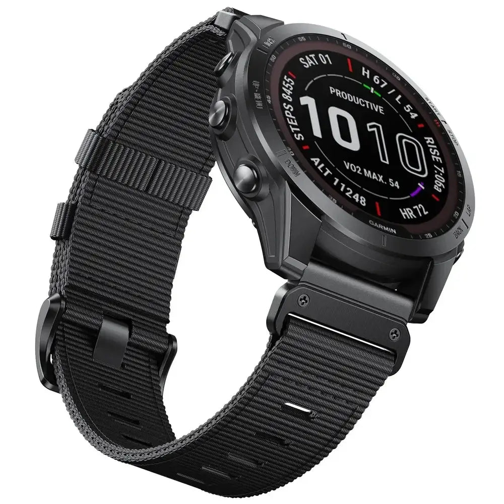 Tactical Woven Smartwatch Strap | Quick-Release Replacement Band for Fitness Tracking | Adjustable Lightweight Nylon Wristband