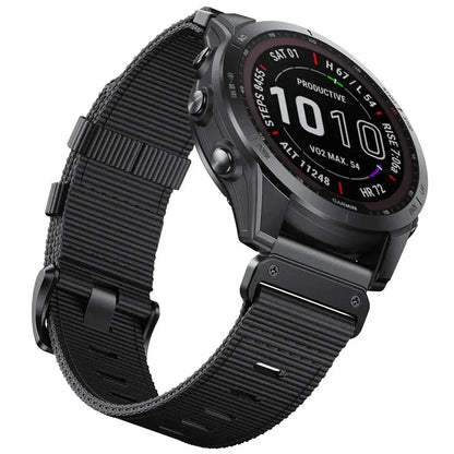 Tactical Woven Smartwatch Strap | Quick-Release Replacement Band for Fitness Tracking | Adjustable Lightweight Nylon Wristband