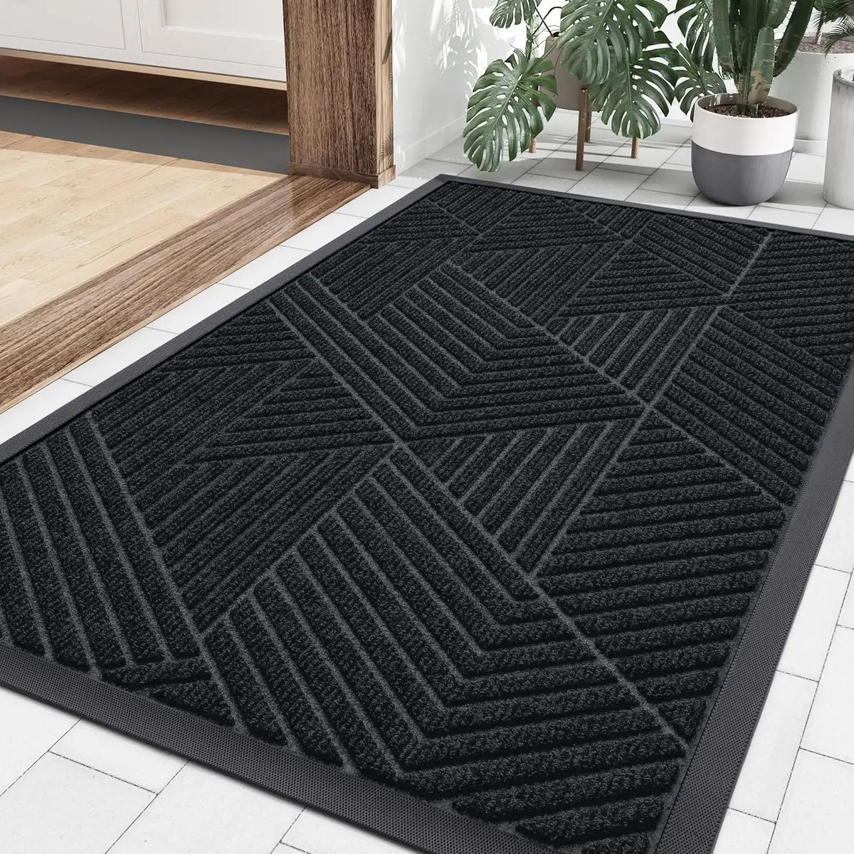 Entryway Rug Non-Slip Absorbent Indoor Outdoor Welcome Mat for Front Door Hallway Patio Garage Apartment Entrance Home Decor