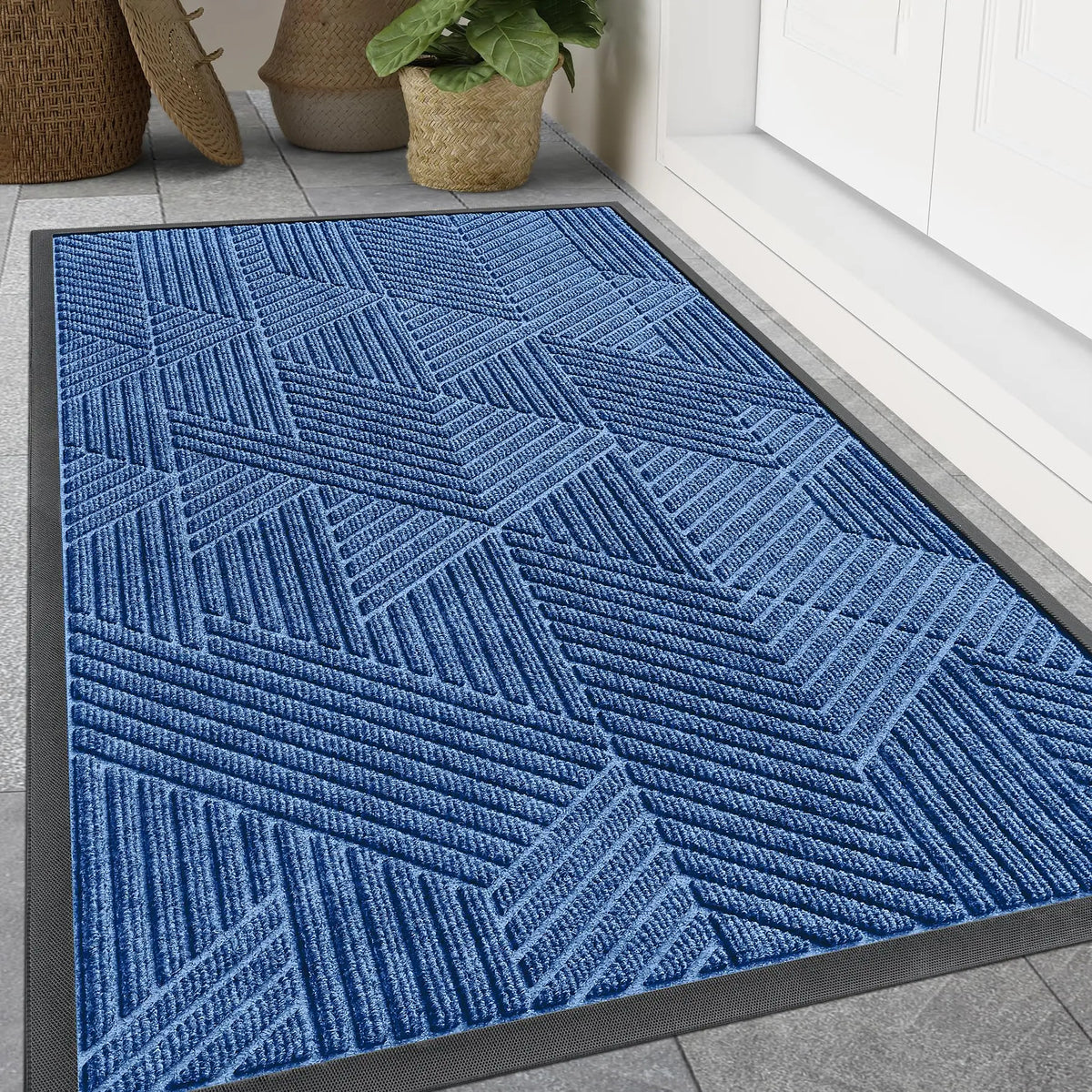 Entryway Rug Non-Slip Absorbent Indoor Outdoor Welcome Mat for Front Door Hallway Patio Garage Apartment Entrance Home Decor