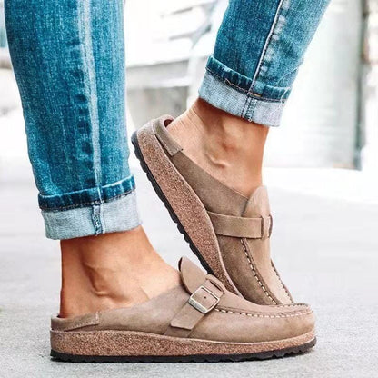 Women's Orthopedic Slide Sandals Suede Look Adjustable Buckle Slip-On Slides for Everyday Comfort Casual Summer Walking Footbed Support