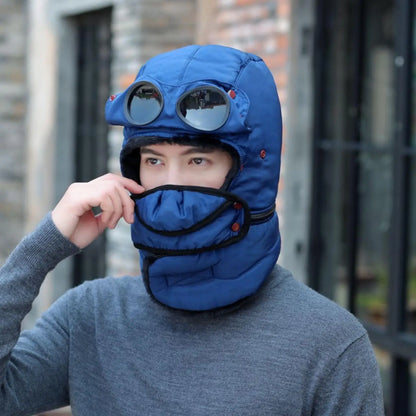 Bonnet thermique avec protection faciale coupe-vent