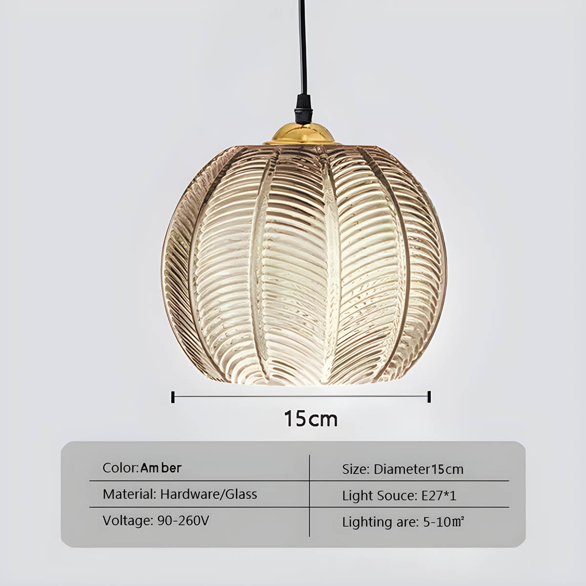 Fluted Globe Hanging Fixture Green Textured Glass Shade 10-Inch E27 Socket Dining Kitchen Island Overhead Lighting for Modern Retro Interior