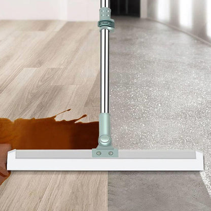 Silicone Floor Squeegee with Adjustable Handle and 180° Rotating Head