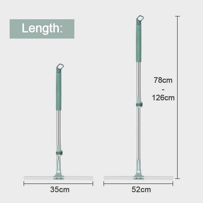 Silicone Floor Squeegee with Adjustable Handle and 180° Rotating Head