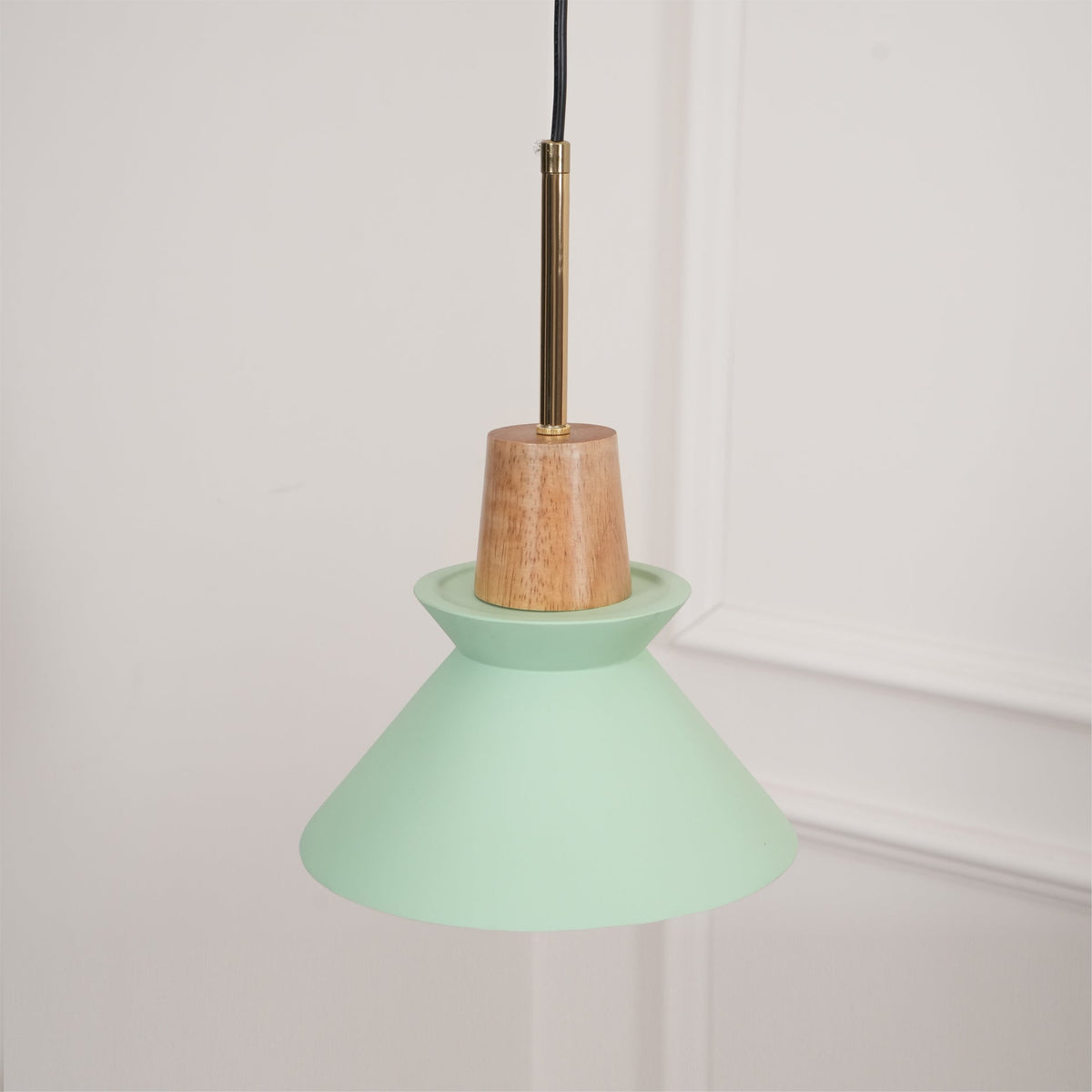 Resin Wood Hanging Light 9 in for Kitchen Island Dining Table Adjustable Ceiling Fixture E26 LED Compatible Scandinavian Modern