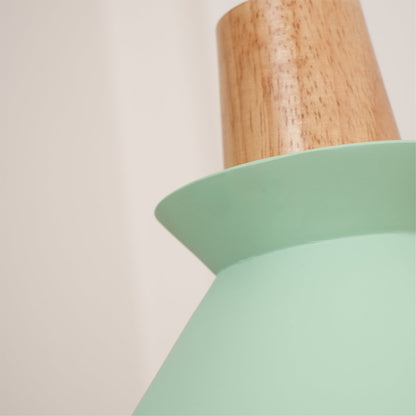Resin Wood Hanging Light 9 in for Kitchen Island Dining Table Adjustable Ceiling Fixture E26 LED Compatible Scandinavian Modern