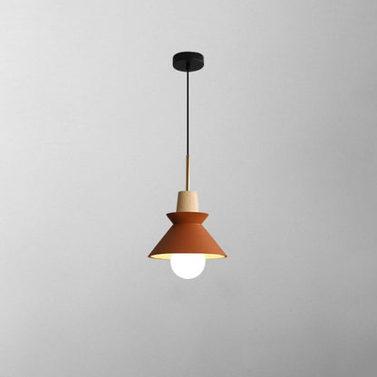 Resin Wood Hanging Light 9 in for Kitchen Island Dining Table Adjustable Ceiling Fixture E26 LED Compatible Scandinavian Modern