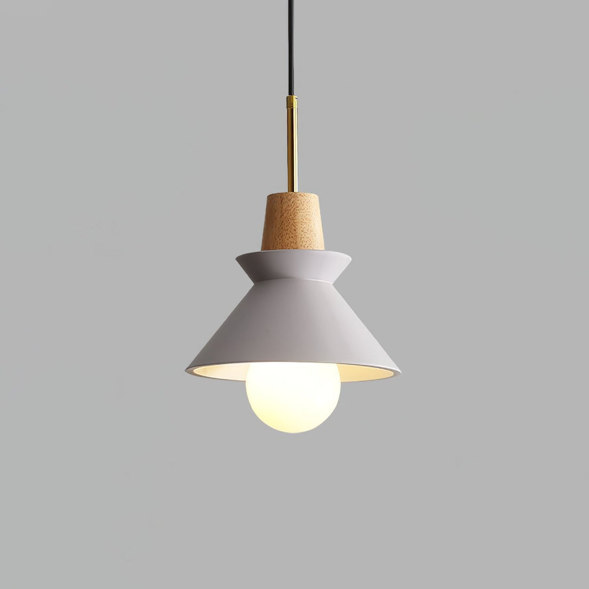 Resin Wood Hanging Light 9 in for Kitchen Island Dining Table Adjustable Ceiling Fixture E26 LED Compatible Scandinavian Modern