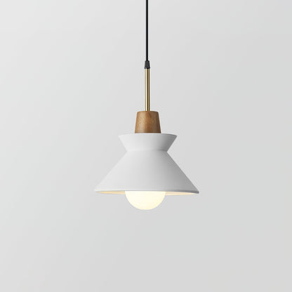 Resin Wood Hanging Light 9 in for Kitchen Island Dining Table Adjustable Ceiling Fixture E26 LED Compatible Scandinavian Modern