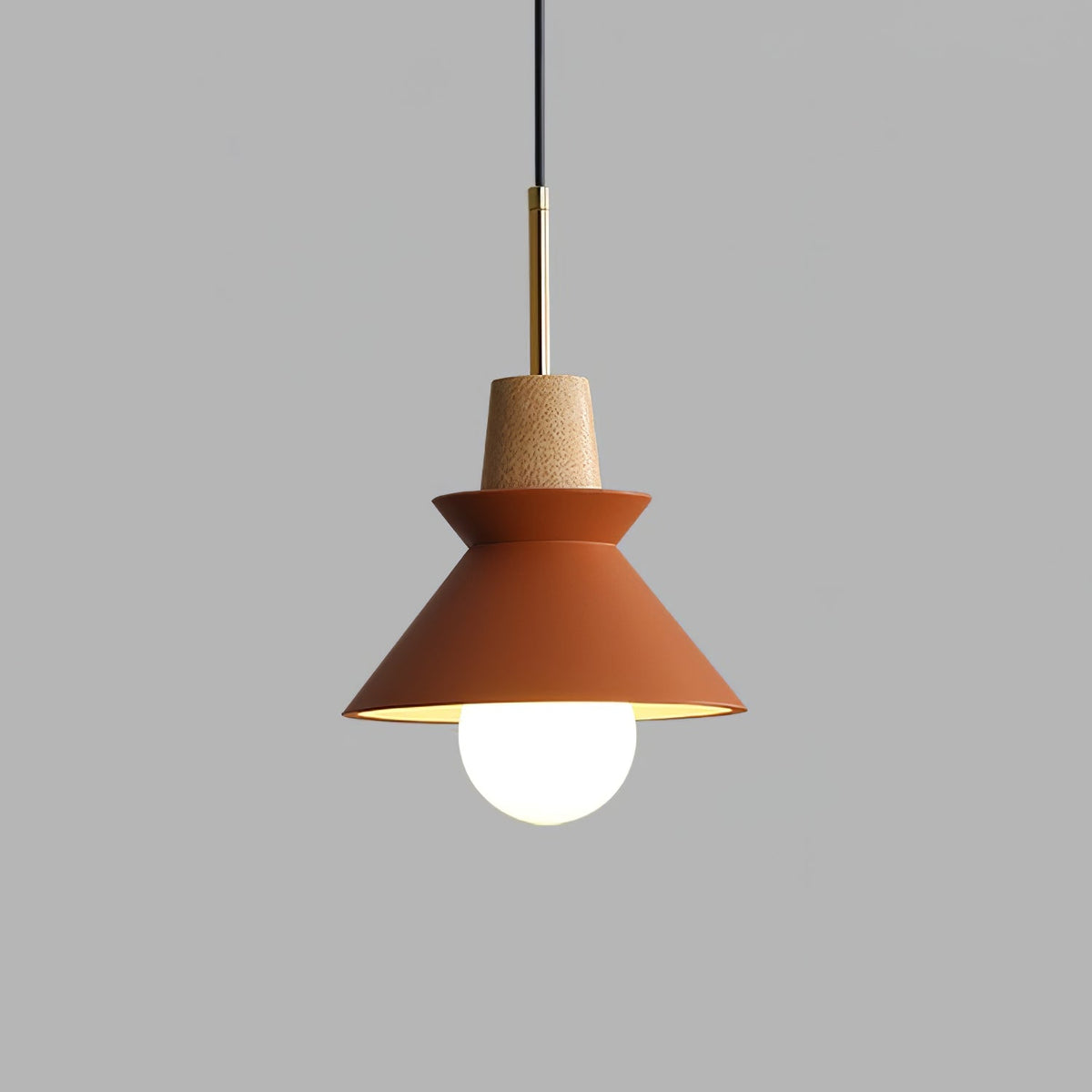 Resin Wood Hanging Light 9 in for Kitchen Island Dining Table Adjustable Ceiling Fixture E26 LED Compatible Scandinavian Modern