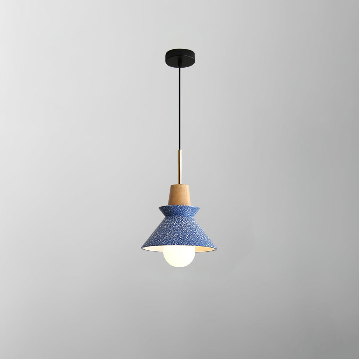 Resin Wood Hanging Light 9 in for Kitchen Island Dining Table Adjustable Ceiling Fixture E26 LED Compatible Scandinavian Modern