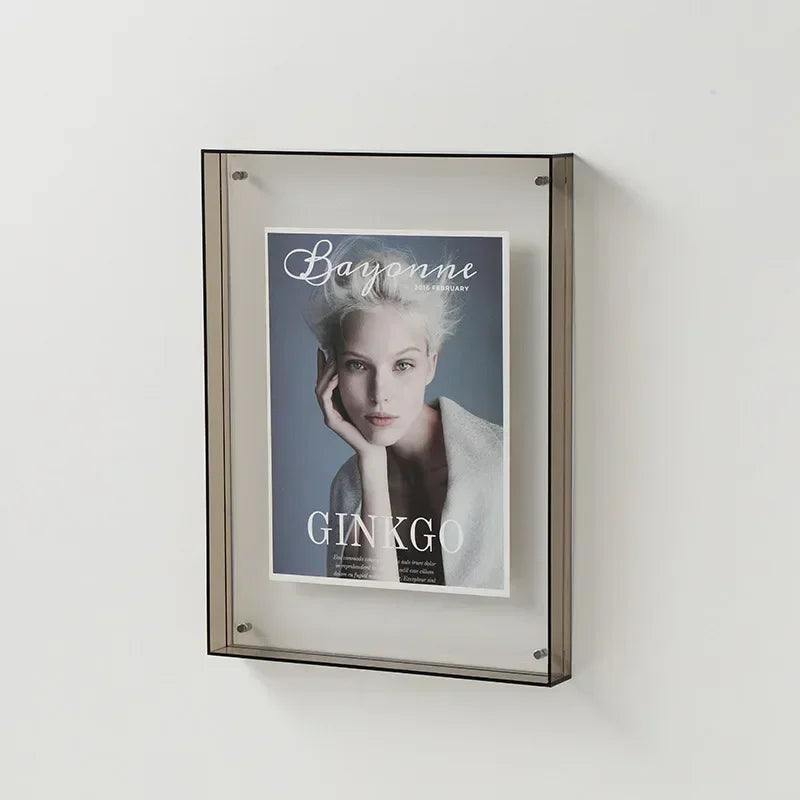 Clear Acrylic Photo Frame with Stand | Double-Sided Desktop Display for Pictures & Postcards | Freestanding Picture Holder