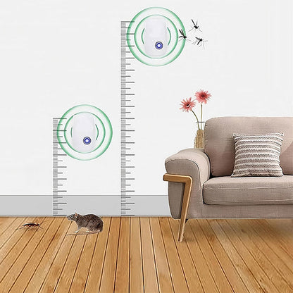 Ultrasonic Pest Repeller for Mosquitoes Mice Ants Roaches | Indoor Electronic Bug Control Device Chemical-Free Non-Toxic | Safe for Kids Pet