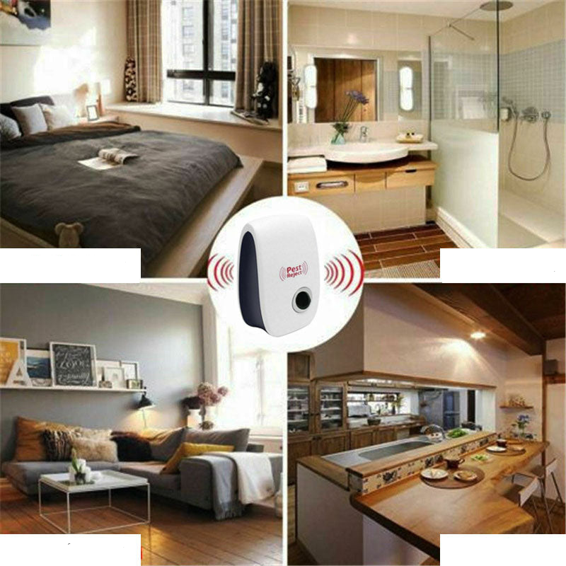 Electronic Rodent Repeller Ultrasonic Pest Control Plugin for Mice Rats Insects Safe Chemical-Free Indoor Coverage