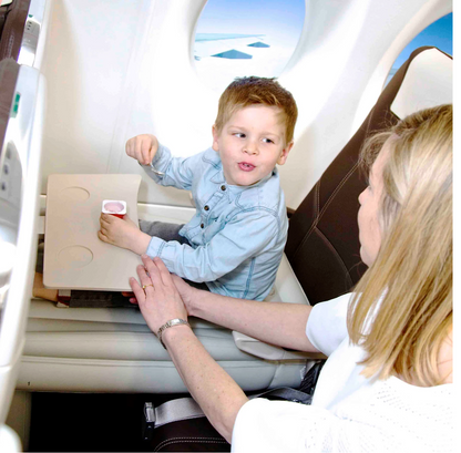 Lit de voyage pour tout-petits, lit gonflable pour avion avec surface douce, lit de siège d'avion portable pour les vols des enfants