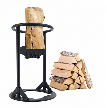 Manual Log Splitter for Firewood | Hand-Operated Wood Splitting Wedge | Heavy-Duty Steel Kindling Splitter for Hardwood & Softwood