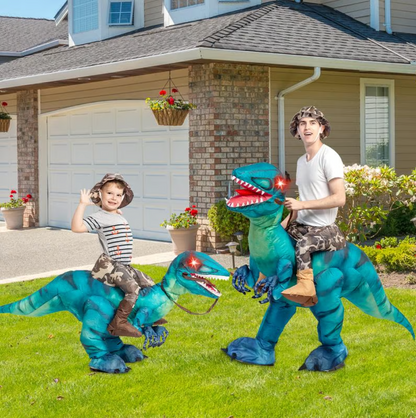 Déguisement d'Halloween pour adultes et enfants, costume de dinosaure gonflable pour hommes et femmes, costume gonflable amusant pour fête