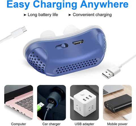 Compact Sleep Apnea Device | Rechargeable via USB & Mask-Free