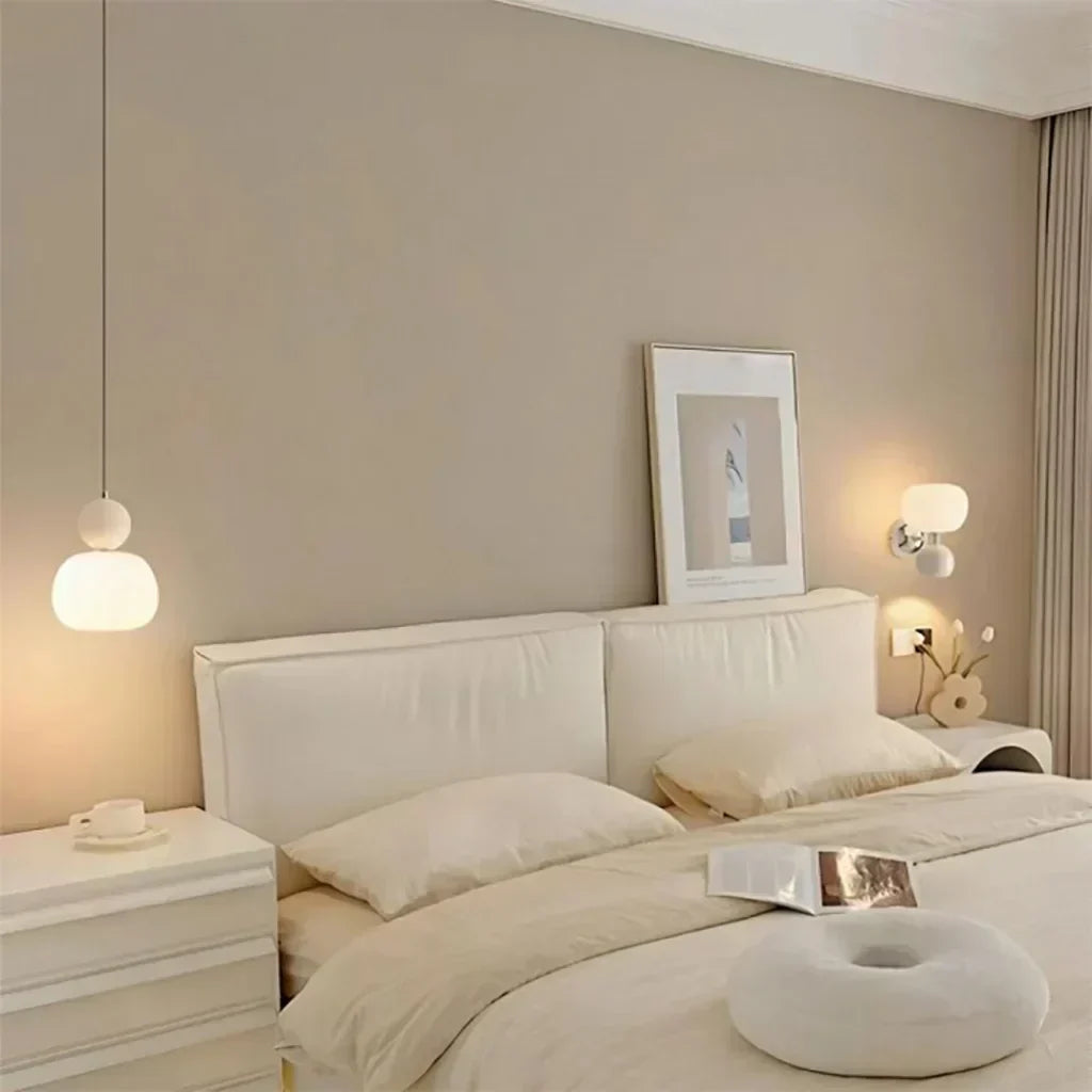 Spherical Hanging Light Fixture 6.3 Inch Beige PMMA Shade for Kitchen Island Dining Room Overhead Accent Modern Globe Ceiling Lamp Metal Fra