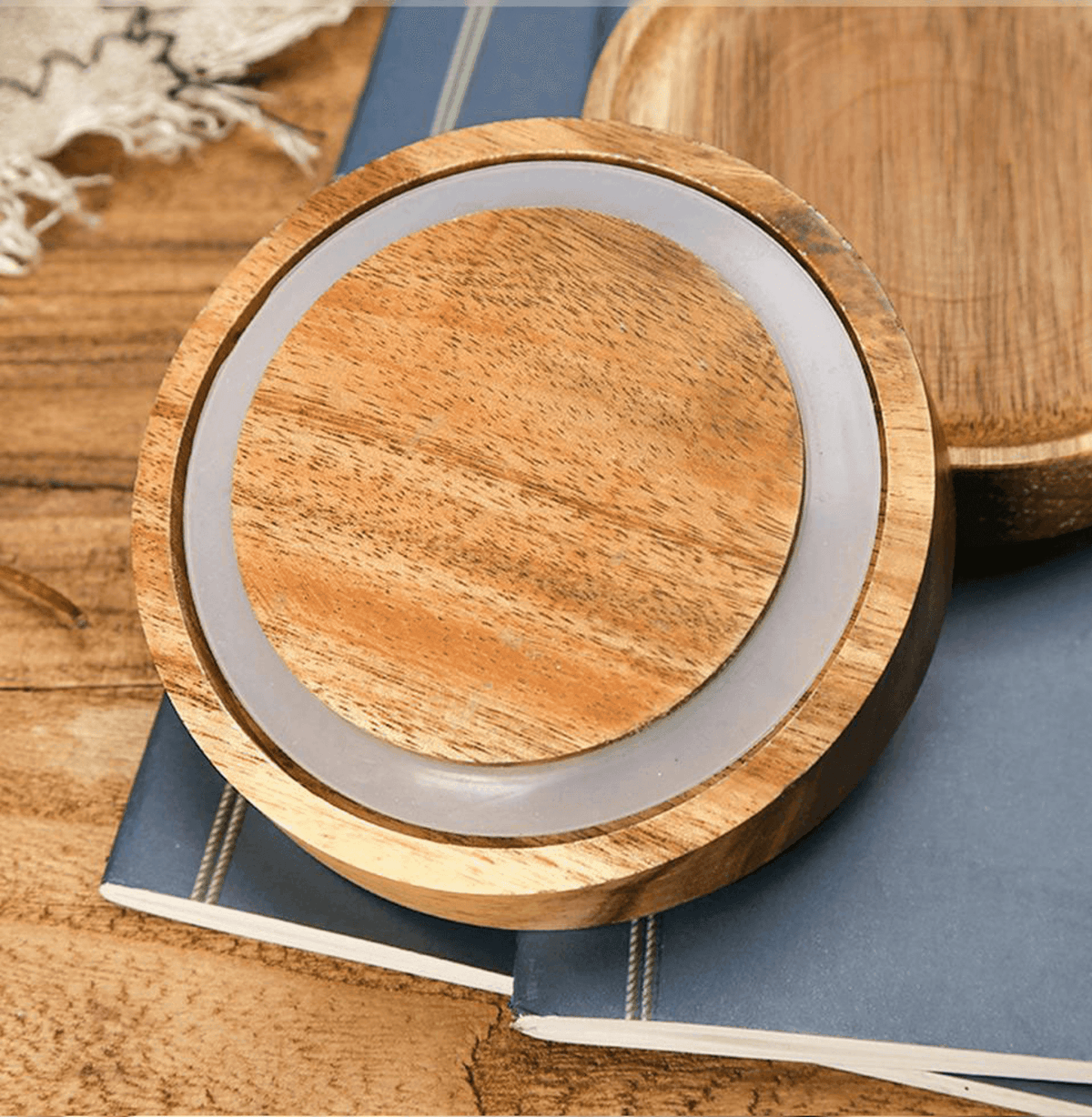 Acacia & Glass Food Storage Bins